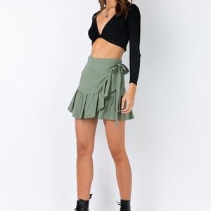 Princess polly green salem mini skirt